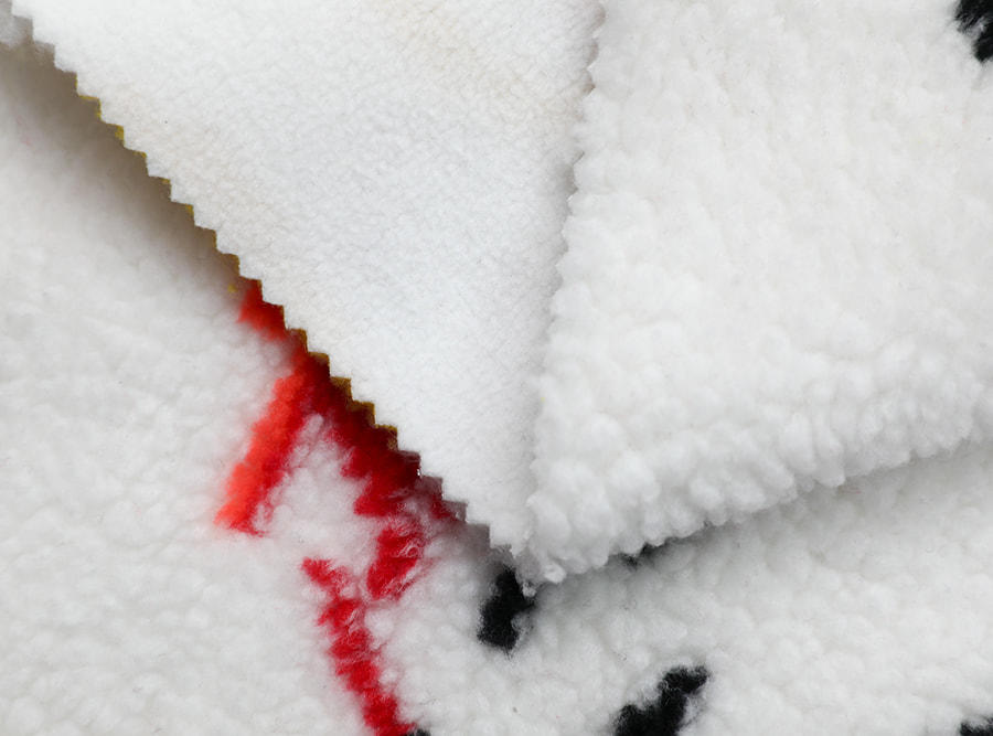 JNFZ056 lamb wool composite polar fleece garment fabric